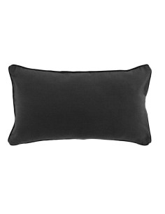 coussin dehoussable passepoil 30 x 50 cm coton lave linette anthracite