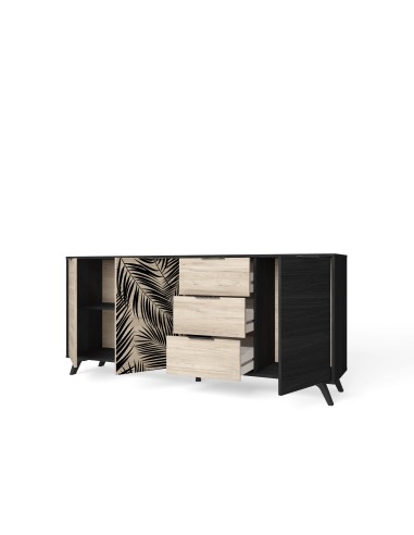 buffet bas. palmera 3p3t bocamina/sahara/seri - 180.5x4x81cm