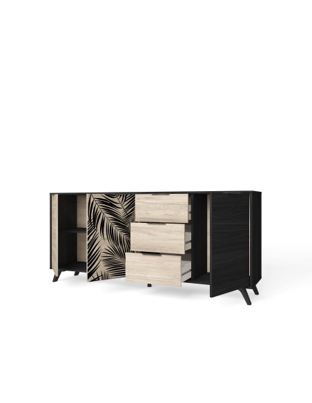 buffet bas. palmera 3p3t bocamina/sahara/seri - 180.5x4x81cm
