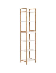9925210 - meuble 6 etageres mdf + structure bambou - nuovo