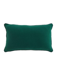 coussin dehoussable passepoil 30 x 50 cm coton lave linette emeraude