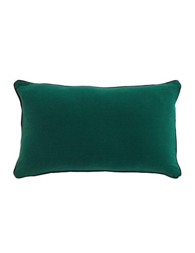 coussin dehoussable passepoil 30 x 50 cm coton lave linette emeraude