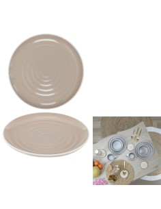 assiette bicolore beige 26.5cm m12