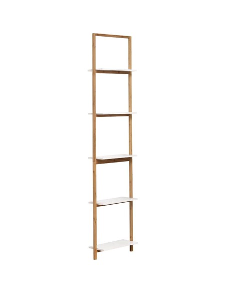 9926210 - meuble a fixer 5 etageres mdf + structure bambou - nuovo