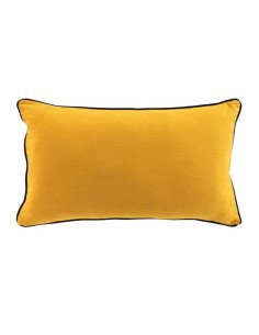 coussin dehoussable passepoil 30 x 50 cm coton lave linette jaune