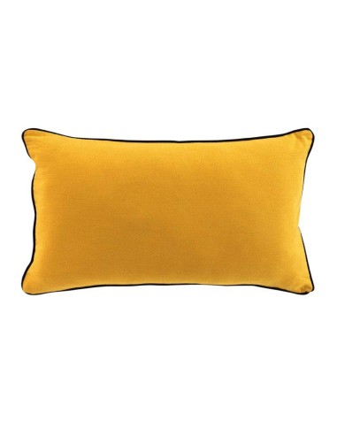 coussin dehoussable passepoil 30 x 50 cm coton lave linette jaune
