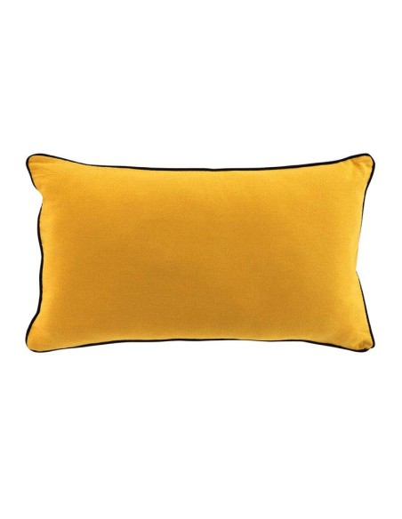coussin dehoussable passepoil 30 x 50 cm coton lave linette jaune