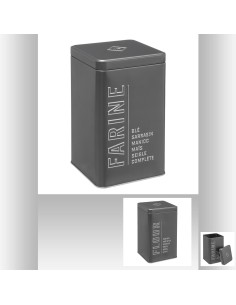 169142-boite farine silver br5 L. 10,7 x P. 10,7 x H. 18,5 cm