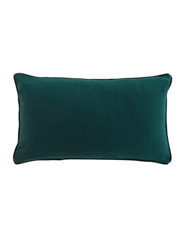 coussin dehoussable passepoil 30 x 50 cm coton lave linette petrole