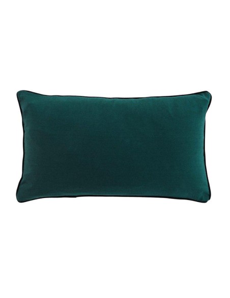 coussin dehoussable passepoil 30 x 50 cm coton lave linette petrole