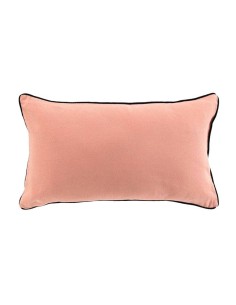 coussin dehoussable passepoil 30 x 50 cm coton lave linette rose