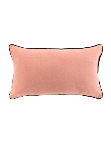 coussin dehoussable passepoil 30 x 50 cm coton lave linette rose