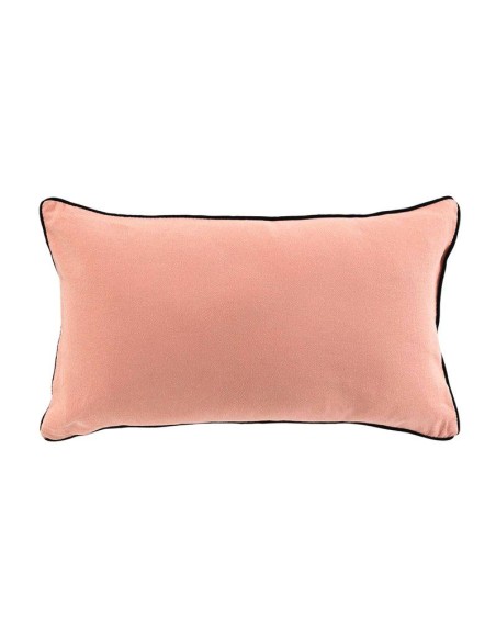 coussin dehoussable passepoil 30 x 50 cm coton lave linette rose