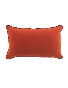 coussin dehoussable passepoil 30 x 50 cm coton lave linette terracotta