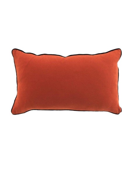 coussin dehoussable passepoil 30 x 50 cm coton lave linette terracotta