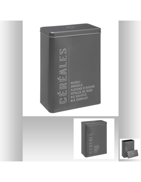 169145-boite cereale silver br5 L. 17,6 x P. 9,6 x H. 24,6 cm
