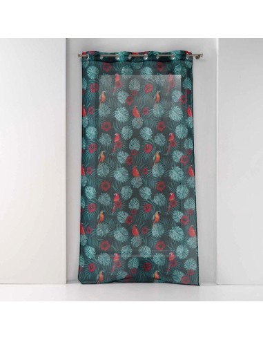 panneau a oeillets 140 x 240 cm voile sable imprime caracas bleu