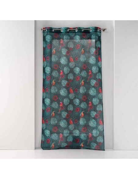 panneau a oeillets 140 x 240 cm voile sable imprime caracas bleu