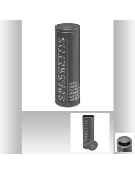 169146-boite spaghetti silver br5 D. 8,5 x H. 28 cm