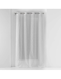 panneau a oeillets 140 x 240 cm voile sable brode colyne