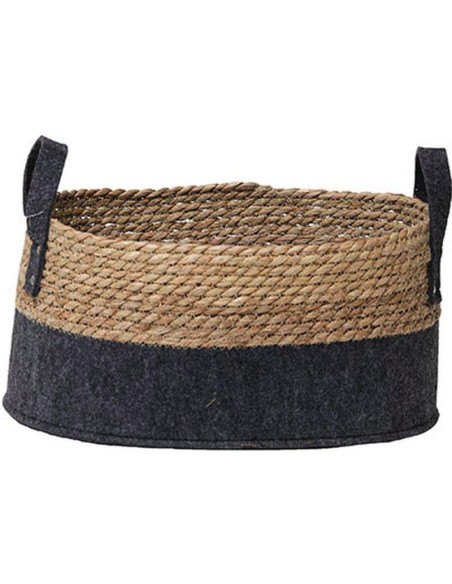 84132243 - paniere ronde l feutrine/matiere vegetale 50x40