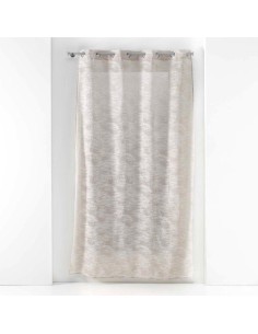 panneau a oeillets 140 x 240 cm effet lin tisse fils coupes zebra lin