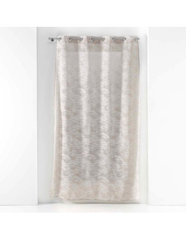 panneau a oeillets 140 x 240 cm effet lin tisse fils coupes zebra lin