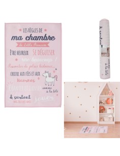 tapis regles de la chambre rose 60x90cm m8 a1/m8
