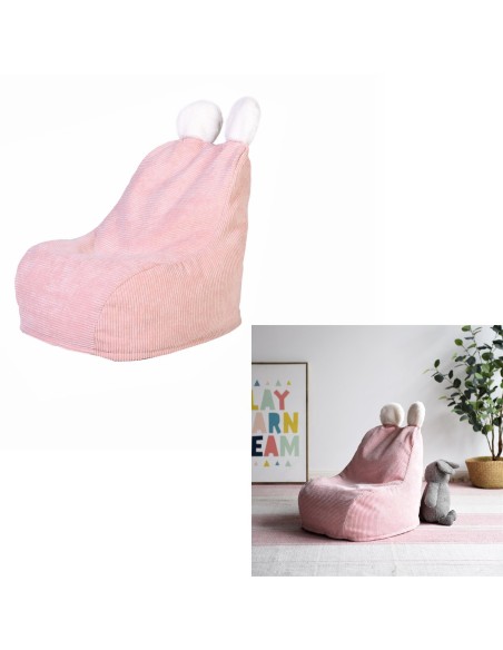 fauteuil poire enfant rose ted m1