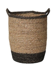 8413724702-paniere a linge ronde mm matiere vegetale 45x33,5 cm - naturel/marron