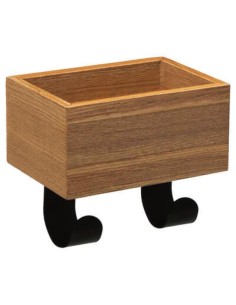 patere bois/mtl vide poche 2 t