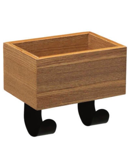 patere bois/mtl vide poche 2 t