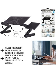 poste de travail reglable pc tablette souris m8