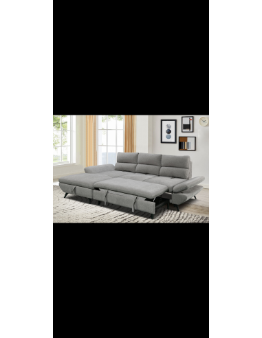 kf7780 - canapé angle gauche anastasia light grey ote city 451