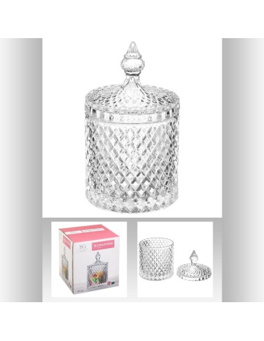 bocal verr 0,52l diamant D. 10,5 x H. 18 cm