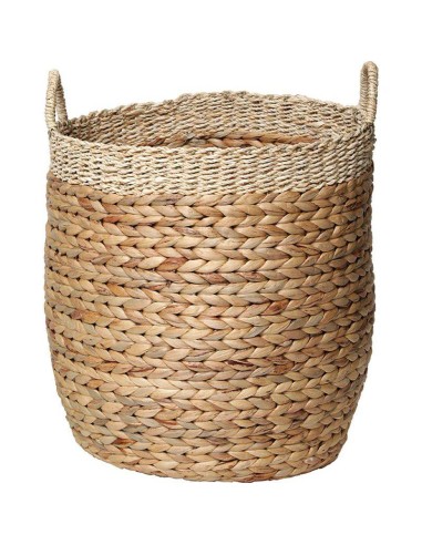 8414710401 - paniere a linge ronde gm jacinthe 52x40 cm - naturel