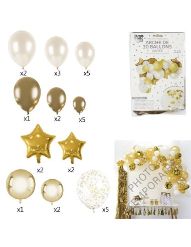 ea9467-arche de 30 ballons gold m12