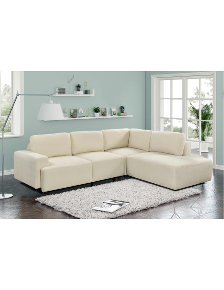 kf7764 - canapé angle droit maxime ote city 451 light grey