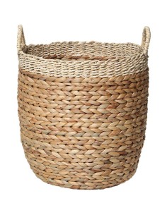 8414710402 - paniere a linge ronde mm jacinthe 46x35 cm - naturel