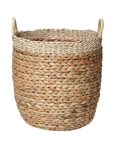 8414710402 - paniere a linge ronde mm jacinthe 46x35 cm - naturel