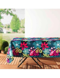 1722922 - nappe rectangle 150 x 240 cm polyester imprime hawai bleu