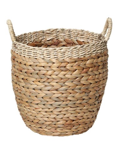 8414710403 - paniere a linge ronde pm jacinthe 38x30 cm - naturel