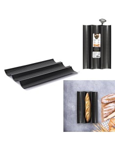 kc2512- moule a baguette perfore 3 cavit