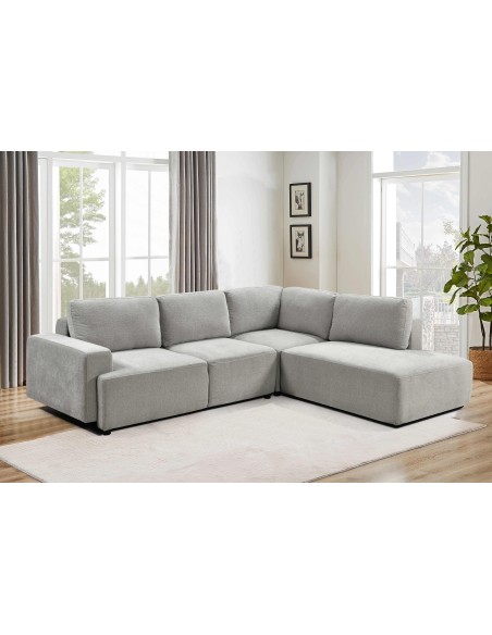 kf7764 - canapé angle droit maxime ote city 100 white