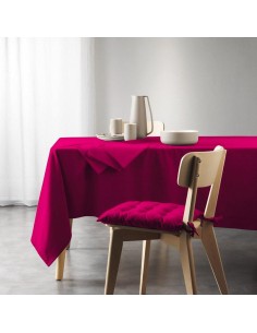 nappe rectangle 140 x 240 cm coton recycle uni mistral fuchsia