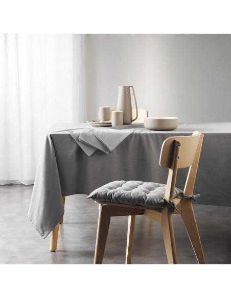 1731158 - nappe rectangle 140 x 240 cm coton recycle uni grs mistral gris chine