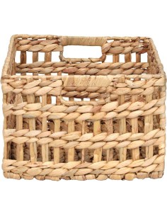 881510401 - paniere rectangulaire gm ajouree matiere vegetale 40x30x20 cm - natu