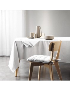 1731162-nappe rectangle 140 x 240 cm coton recycle uni mistral blanc