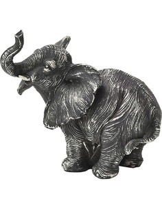 6018640 - statuette elephant debout en polyresine - gris