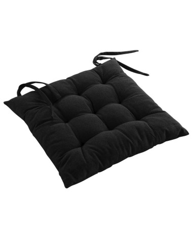 assise matelassee 40 x 40 cm coton recycle uni mistral anthracite